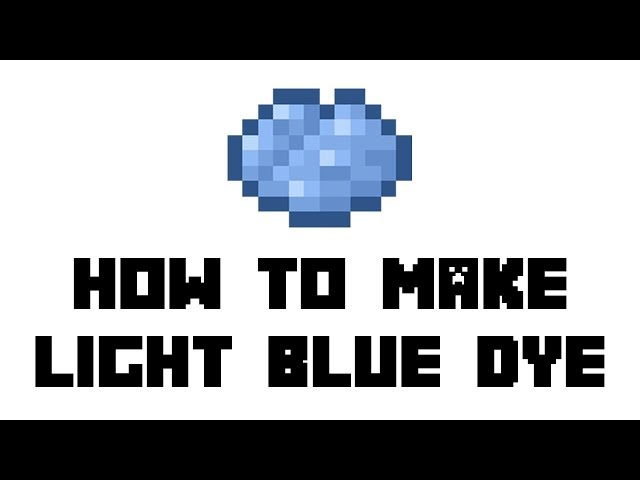 MINECRAFT  How to Make Blue Dye! 1.16.4 