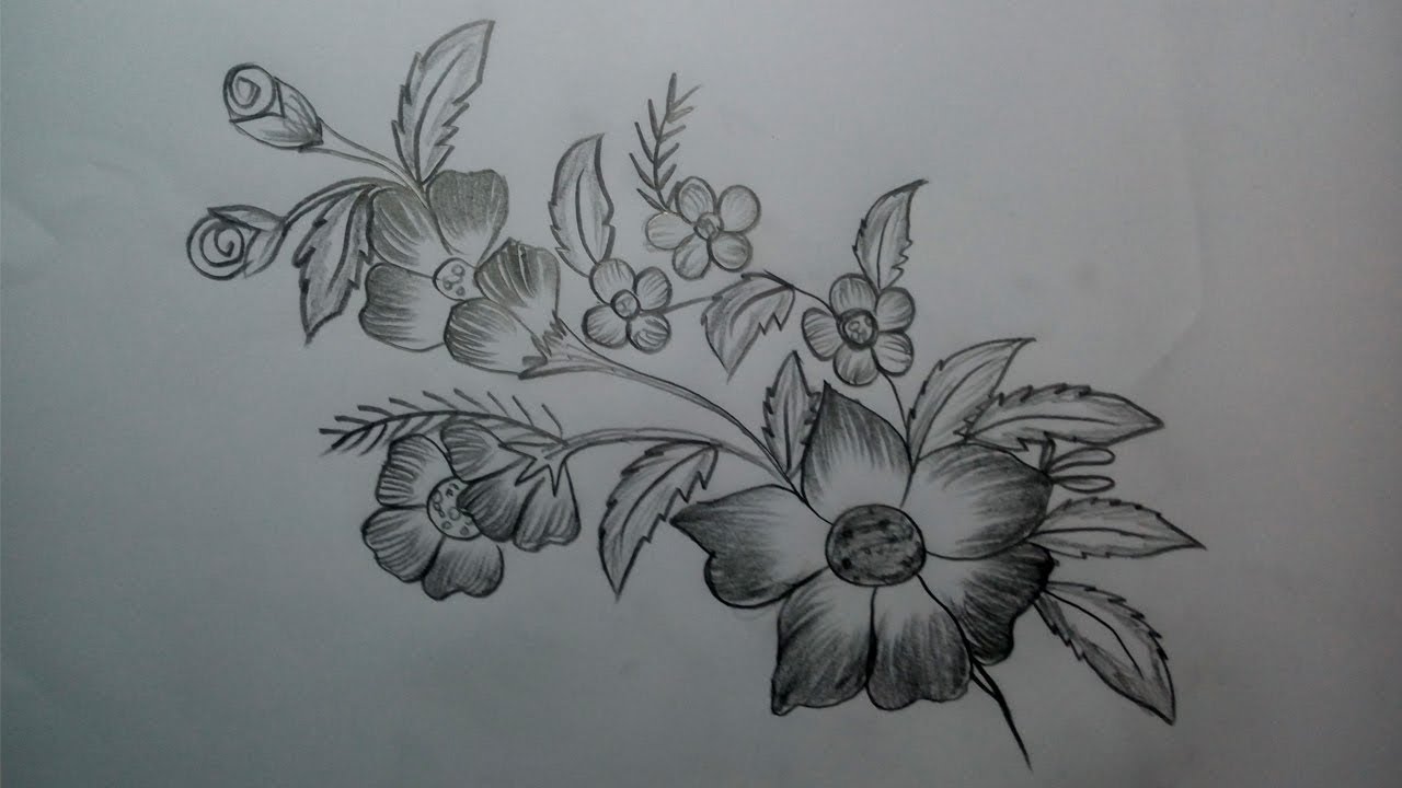 How To Draw Flowers In Pencil / Learning how to draw cartoon flowers is ...