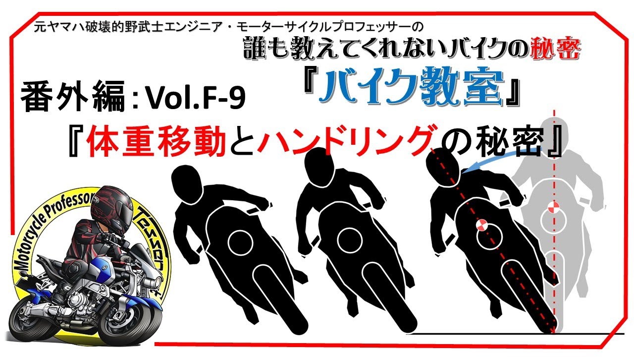 『体重移動とハンドリングの秘密』『バイク教室』番外編Vol. F-9