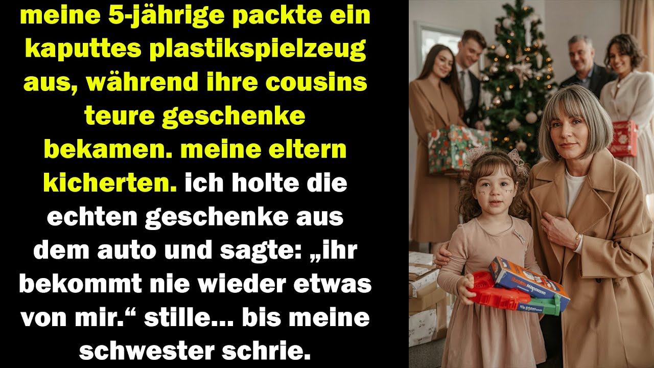 meine 5-jährige bekam müll zu weihnachten – ich schwieg… bis meine schwester plötzlich schrie