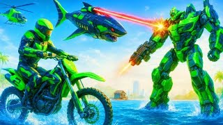 Shark Robot Car Transform Game 🔥👾 | Android Gameplay 😲😨 screenshot 2