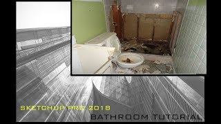Small Bathroom Remodel SketchUp Pro 2018