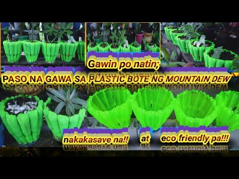 Paso na gawa sa plastic bote Ng mountain dew Paano?/Eco friendly na makakatipid pa!!!!