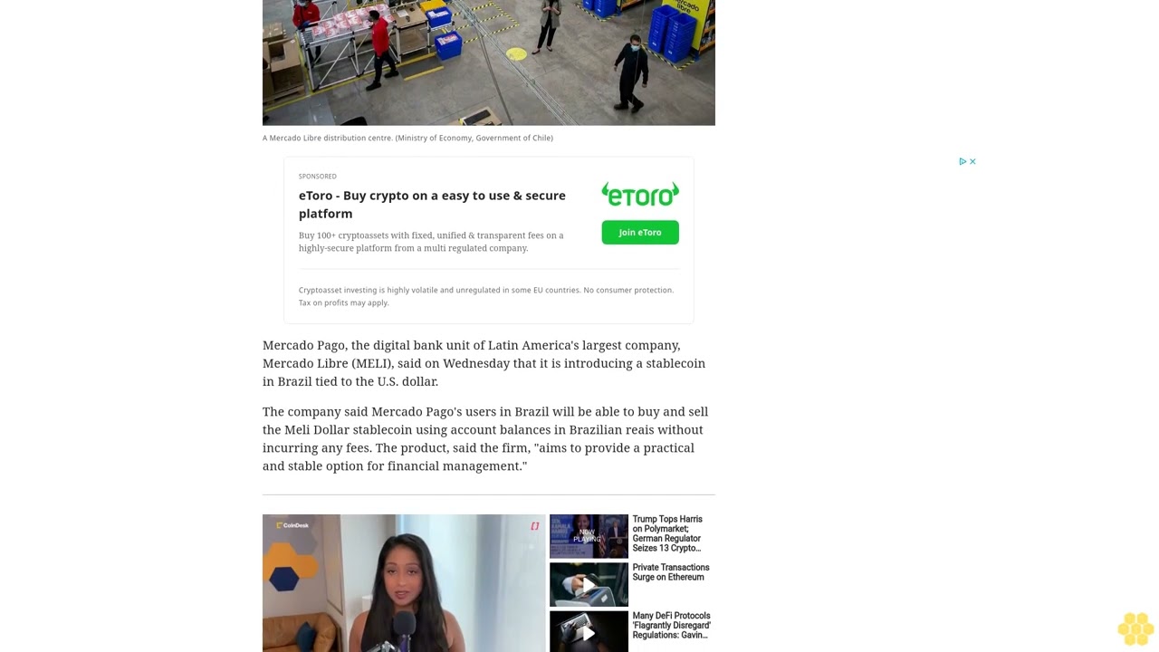 Latin American E-Commerce Giant Mercado Libre Launches U.S. Dollar-Tied  Stablecoin - YouTube