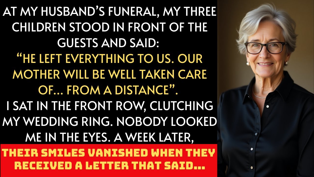at my husband’s funeral, my kids said: everything is ours. Mom will be looked after… from afar...