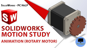 SolidWorks Motion Study - Animation (Rotary Motor) #solidworks #solidworkstutorial #motionstudy #3d