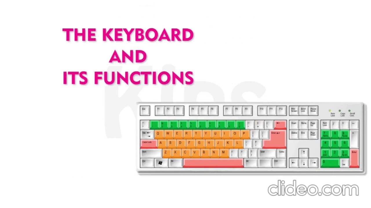 The keyboard & its functions - Grade 1 - YouTube