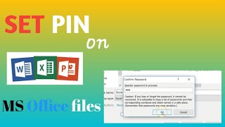 How to protect Excel &amp; word file to open with password.