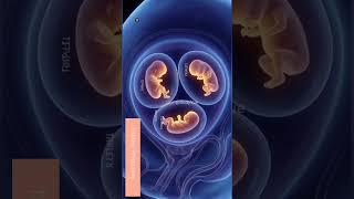 3D Triplets Pregnancy Visualization Multiple Gestation Anatomy Study #biology #pregnancy #anatomy