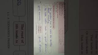 10th Class/ English workbook/ Answer/1.1 A Teenager's Prayer/