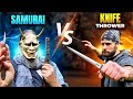 Samurai vs pro knife thrower