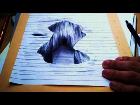 [3D Test Dessin rapide] Illusion drawing HOLE -