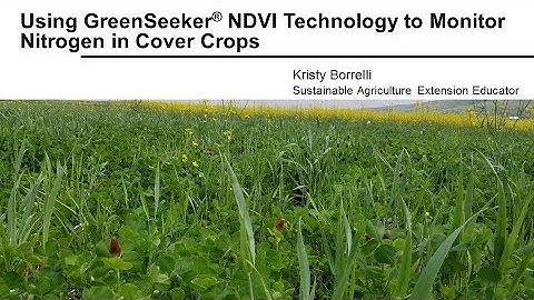 Using GreenSeeker NDVI Technology to Monitor Nitrogen in Cover Crops