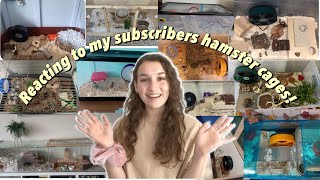 Reacting to My Subscribers Hamster Cages!