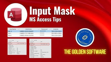 MS Access Tips & Tricks  | Input Mask  | The Golden Software