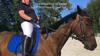 USDF 2019 Training Level Test 1 - Emma McClintock on Danika