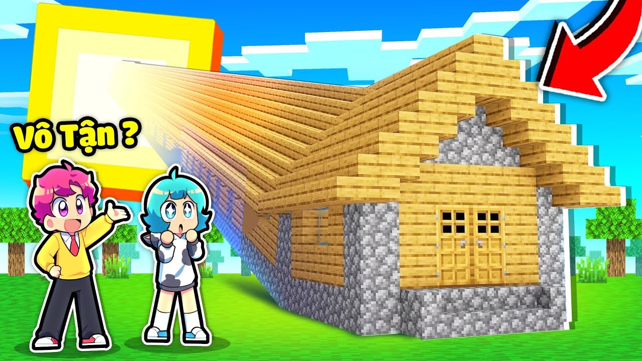 Hiha tìm được NGÔI NHÀ DÀI VÔ TẬN LÊN MẶT TRỜI trong Minecraft 🤩😎