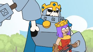 Clash Royale Animation Archer Queen VS Skeleton King (Parody)