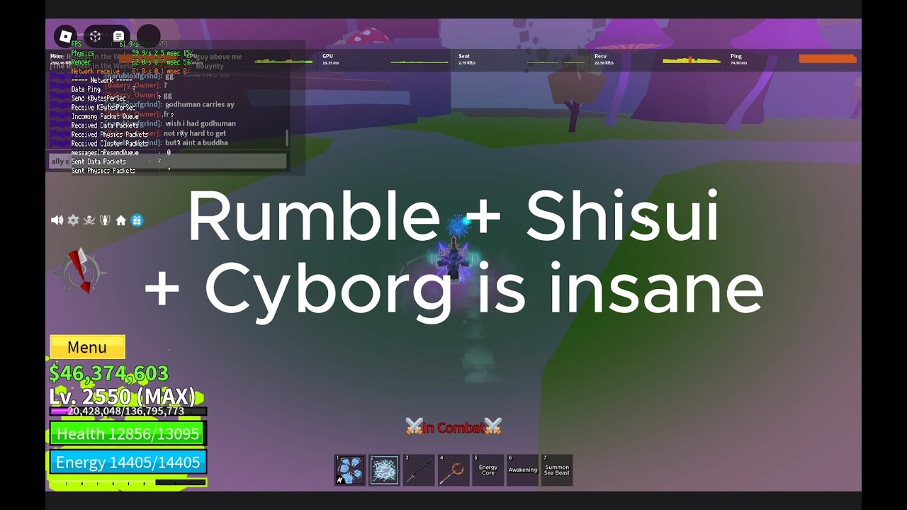 Rumble + Shisui + Cyborg is insane... (Blox Fruits Bounty Hunting EP2 ...