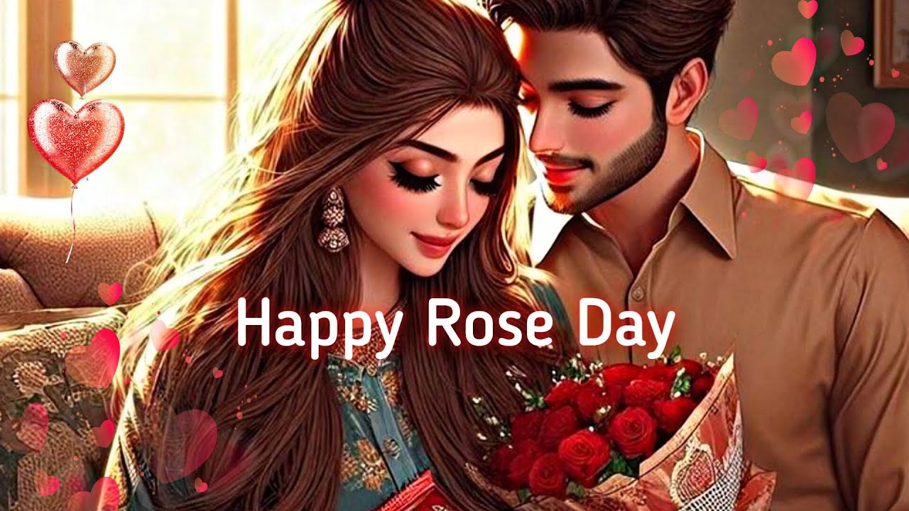 Couple cute Happy Rose Day Status🌹🥰• rose day love status • 7 February Rose Day Status