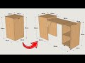 HOW TO MAKE A SECRET FOLDING DESK CABINET STEP BY STEP