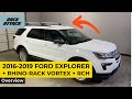 2016-2019 Ford Explorer with Rhino-Rack Vortex RCH Roof Rack Crossbars