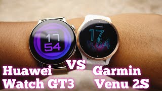 suffix Afskedigelse ankomme Garmin Venu 2S vs Huawei Watch GT 3 - YouTube