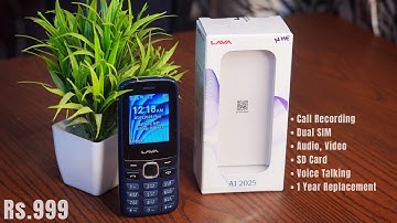 Lava A1 2025 | Lava A1 2025 Keypad Mobile | Rs.999 | Auto Call Recording | Hindi
