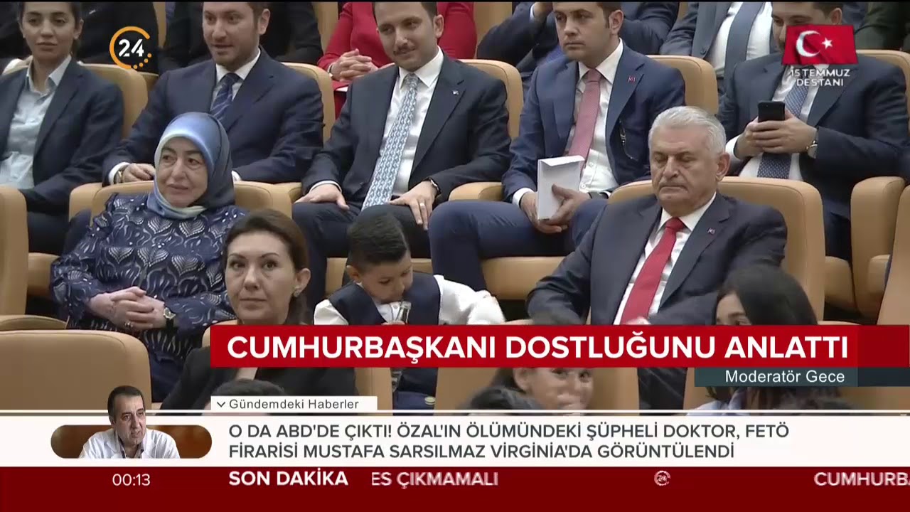 Başkan Erdoğan'ın konuşması TBMM Başkanı Binali Yıldırım'ı duygulandırdı