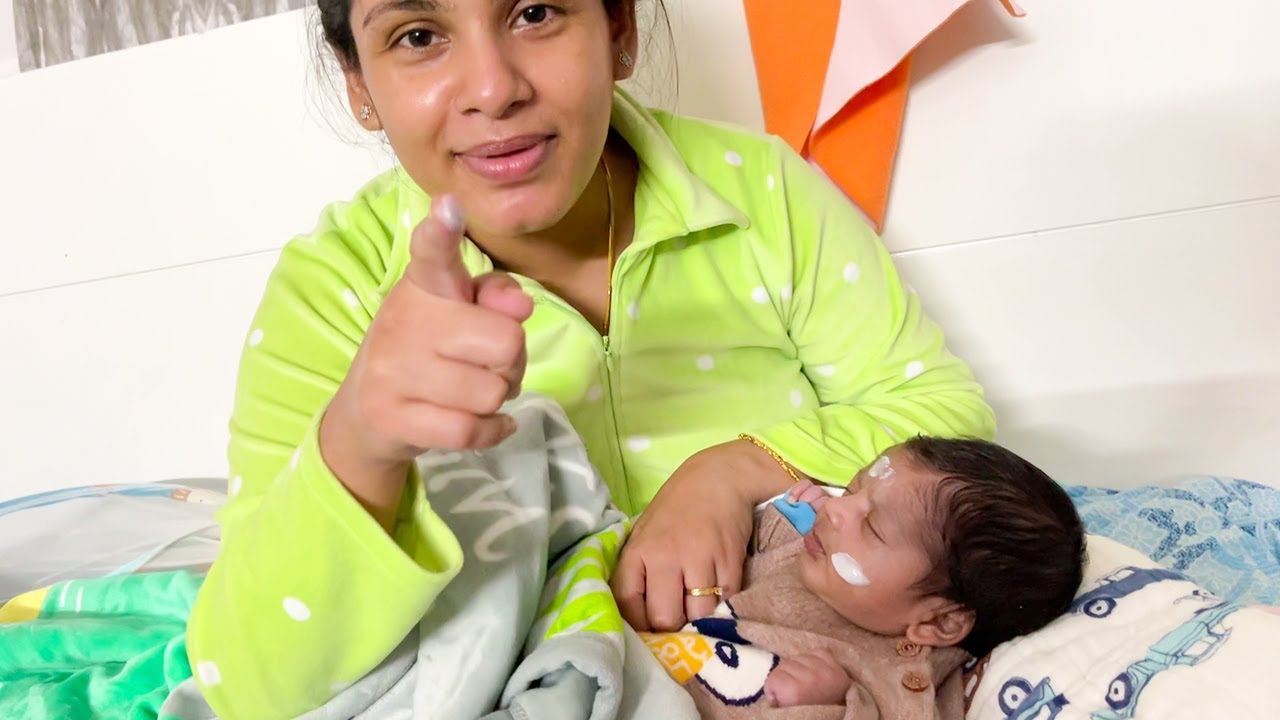 Mommy Busy doing Junior's Skin Care 😄