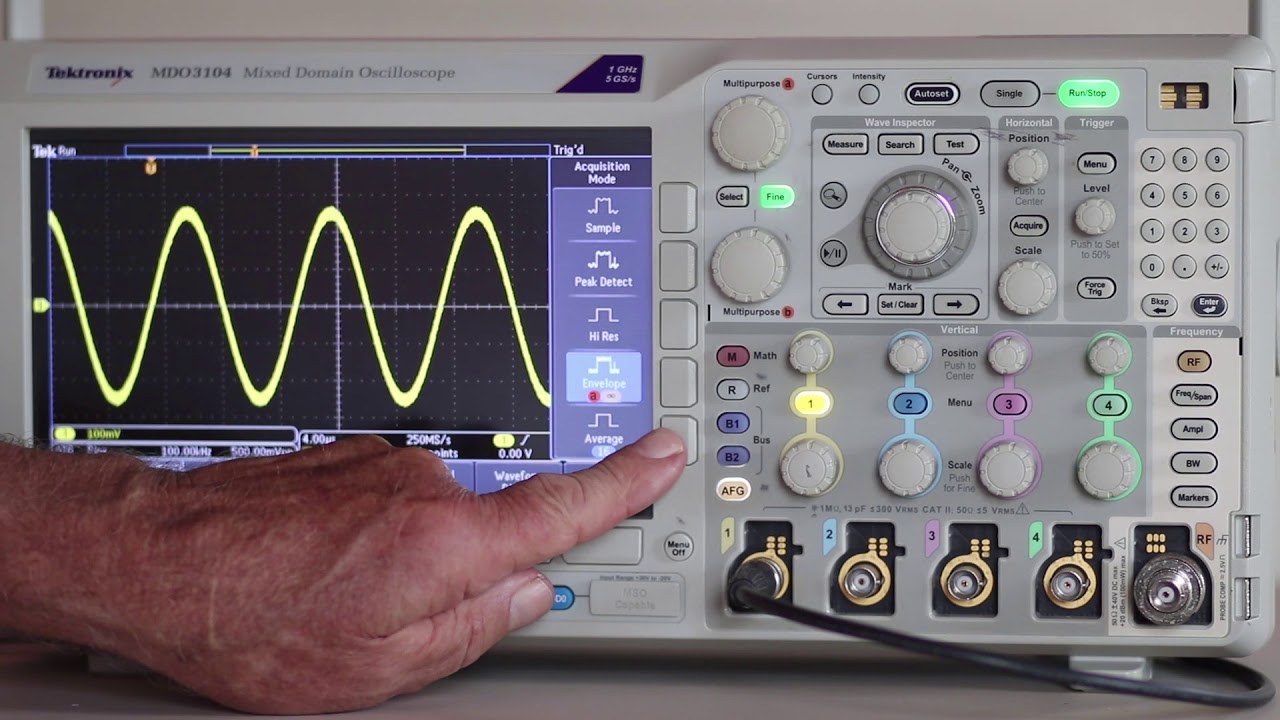 Acquisition Modes in Tektronix MDO3000 Oscilloscope YouTube
