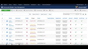 Joomla! edit user with community builder