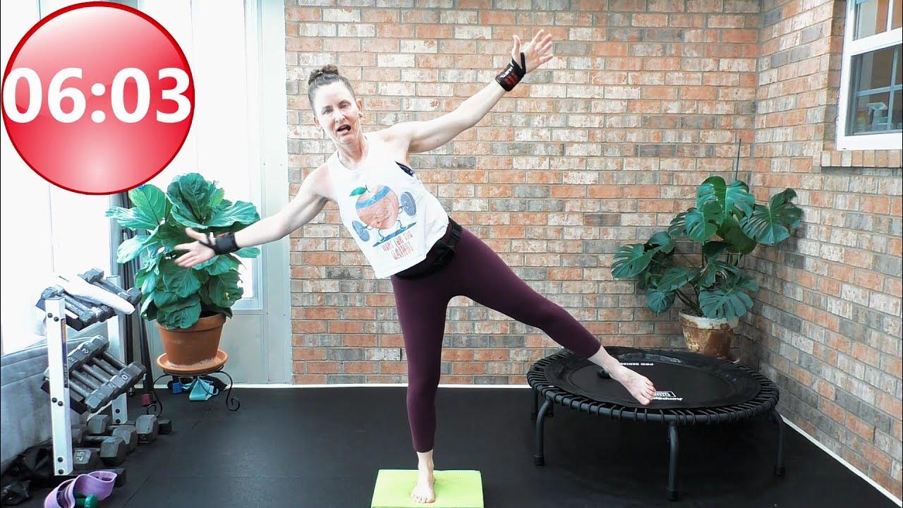 Rebounder Weight Loss Routine Mini Trampoline Fitness Rebounder