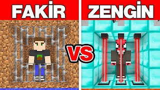 ZENGİN VS FAKİR HAPİSHANE YAPI KAPIŞMASI - Minecraft