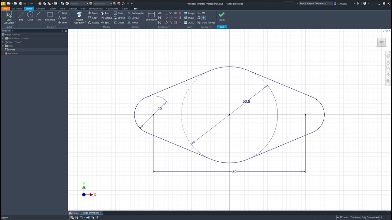 Stadium Tutorial Inventor Tutorial Inventor - 007 2D SKETCHES - Part 1 (BASIC) (Remastered 2024 ...