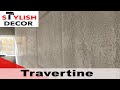 Travertine(травертин) на большой стене - разбитый на огромные  блоки!