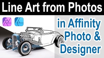 Automated Line Art from Photos in Affinity Photo and Affinity Designer on iPad Mac and Windows