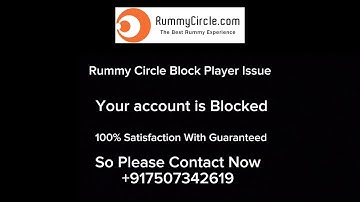 rummy circle account Blocked || Unblocked 💯% Call At 7507342619 रम्मी सर्कल अकाउंट अनब्लॉक कैसे करे