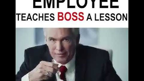 The employee teaches the boss a valuable lesson || #corporate #boss #employees