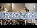 Review FHSQX 3 Pack Clothes Storage Bins Foldable Metal Frame Storage Box Stackable Linen Fabric Org