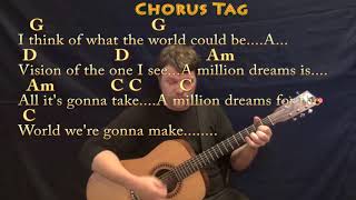 A Million Dreams (The Greatest Showman) Strum Guitar Cover Lesson with Chords/Lyrics chords