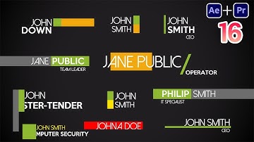 Top 16 Clean Lower Thirds In After Effects -Minimal Lower Third 2021