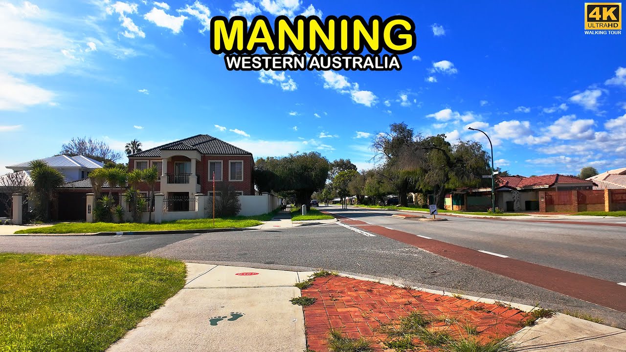 MANNING, Western Australia (Suburban Perth), Walking Tour 4K