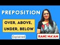 Prepositions | Over / Above / Under / Below | English Grammar By Rani Mam For SSC CGL, Bank [Hindi]