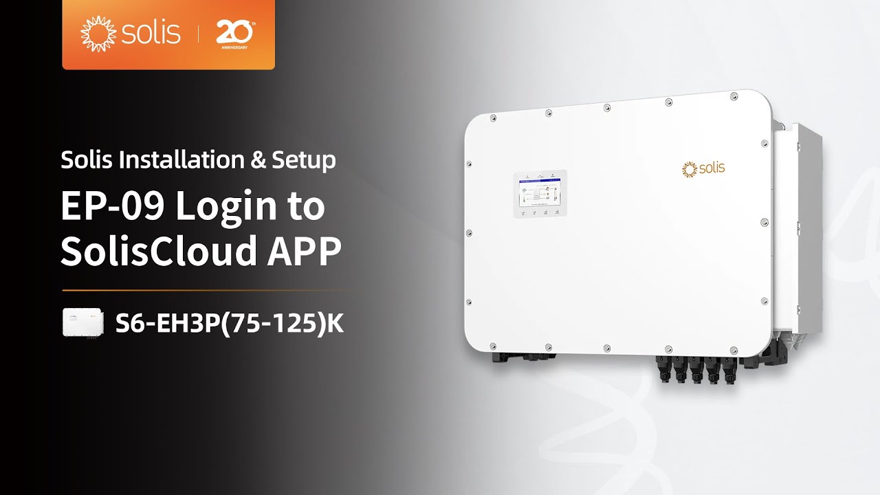 Guia de Instalação | Login no SolisCloud - Inversor S6-EH3P(75-125)K