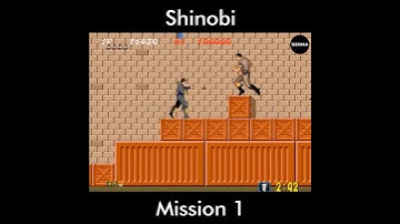 Shinobi 1987 – Mission 1 || Arcade Game by Sega