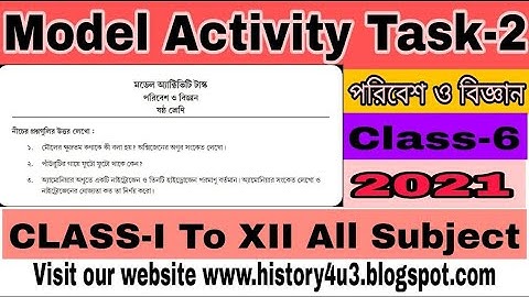 Class 6 Model Activity Task Poribesh O biggan Part-2 / Model Activity Task Class VI WBBSE Part-2