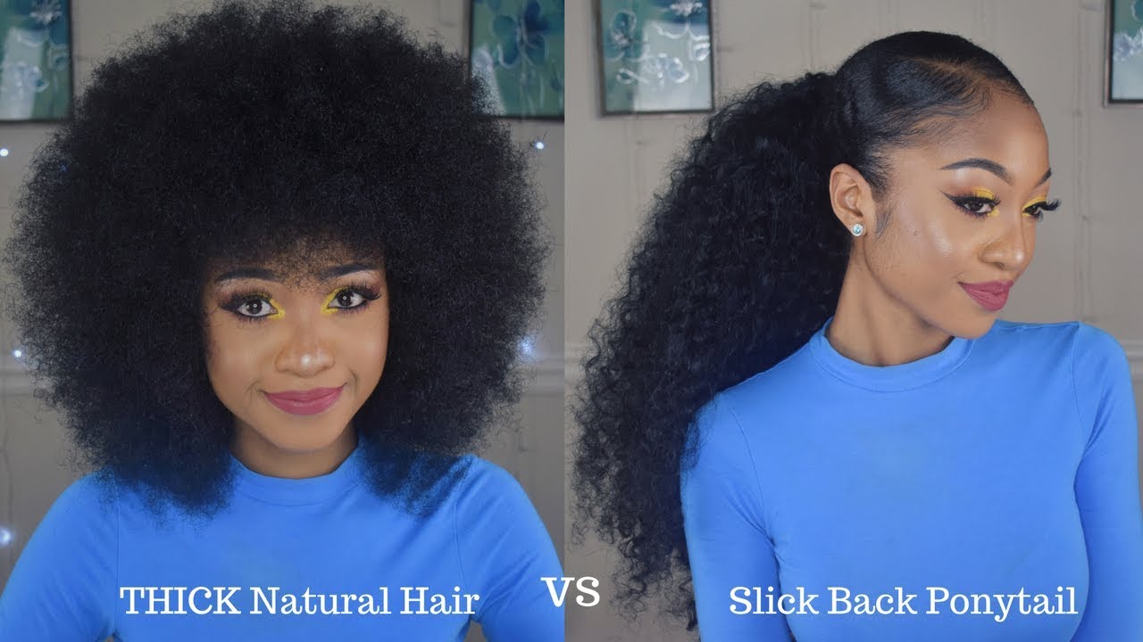 Slick Down Ponytail On Thick Natural Hair Disisreyrey Youtube