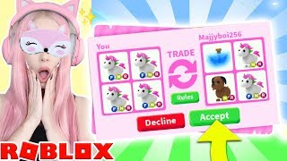 I TRIED THE BLINDFOLDED TRADE CHALLENGE IN ADOPT ME... Roblox Adopt Me Trading