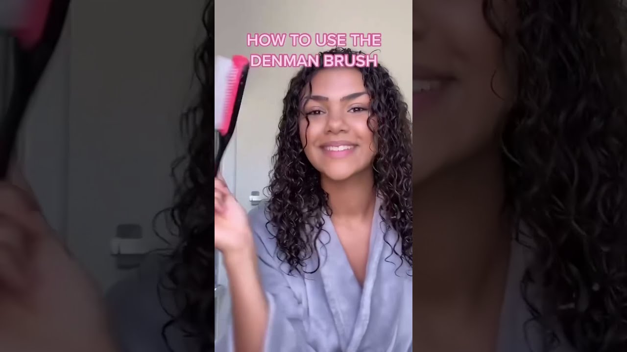 How I Use The Denman Brush Shorts Curlyhairroutine